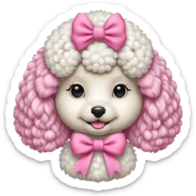 Poodle Rosa sticker