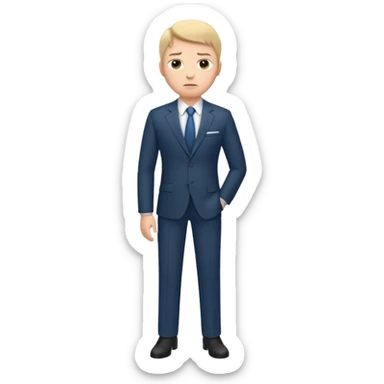 owner serious manager, strong at full height sticker