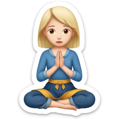 Girl on her knee’s begging  sticker