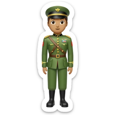 Plastic toy soldier sticker