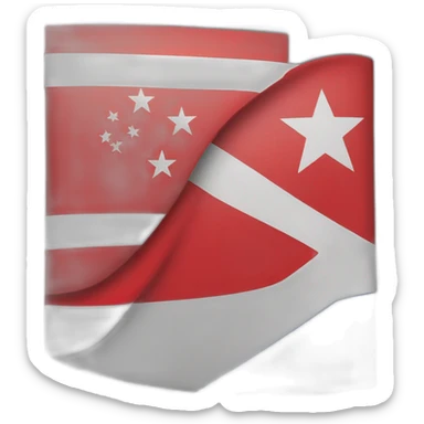 Russia flag and Singapore Flag sticker