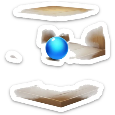 tall wooden shelves with blue orb prophecies sticker