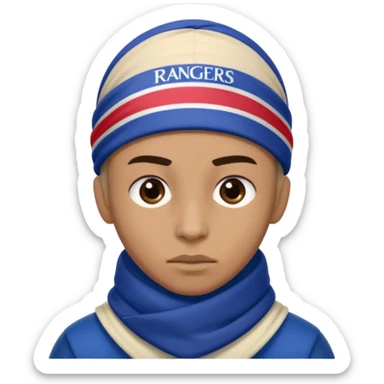 Glasgow Eangers football head and scarf head sticker