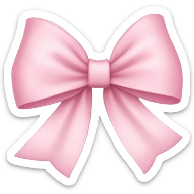 Light pink bow sticker