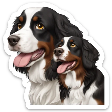English springer spaniel and Australian shepherd sticker