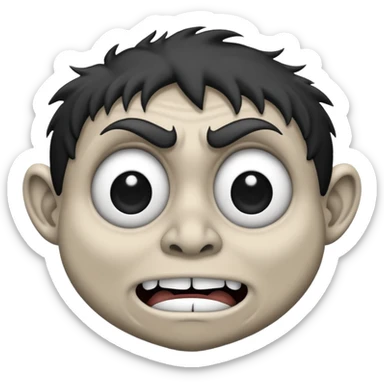 Troll face peur et noir sticker