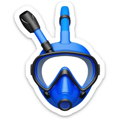 black and blue Snorkel mask sticker