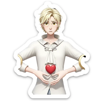 heartfelt starry sorrowful gaze sticker