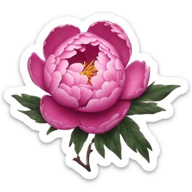 Peony tattoo sticker