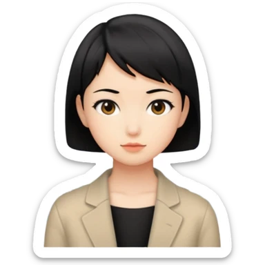 Tokyo in Money Heist, no hat, short black hair sticker