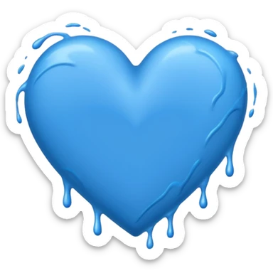 blue heart spray-painted like graffiti  sticker