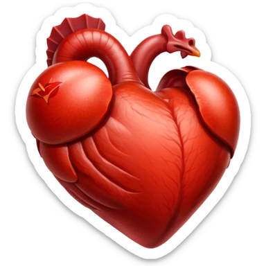 turkey heart sticker