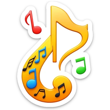 Question mark with musical notes for 'What Do You Mean' song sticker