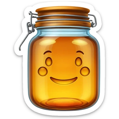 Amber jar sticker