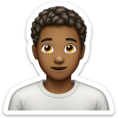 13 years old boy with small hear sticker