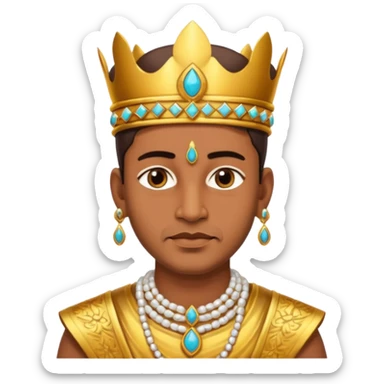 Male indian King with jewelry  sticker