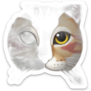 a blooding cat sticker