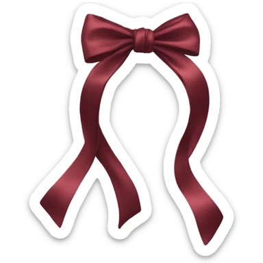 dark red silk bow sticker