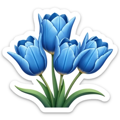 Tulips blue  sticker