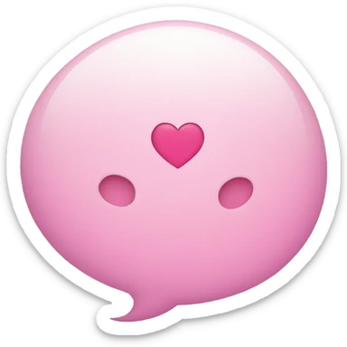 pink love inside the white chat bubble sticker