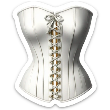white vintage corset sticker
