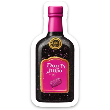 Hot pink glittery don julio  sticker