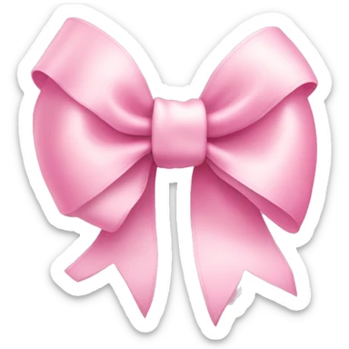 light pink ribbon bow sticker