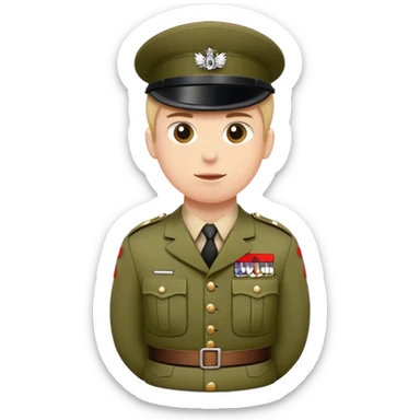 British army is serious and photorealistic sticker