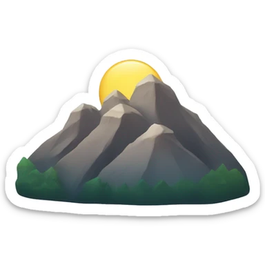 mountain with three peeks and with three stars overhead  sticker