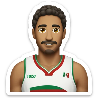 mexican basketball player with #33 jersey  sticker