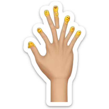 Finger fractal trump sticker