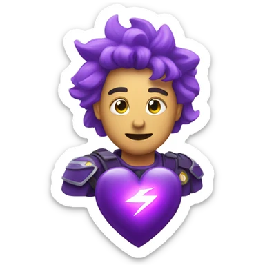An electric charged Purple Heart sticker