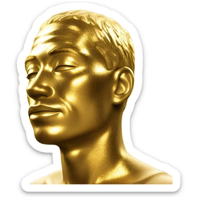 Golden man sticker