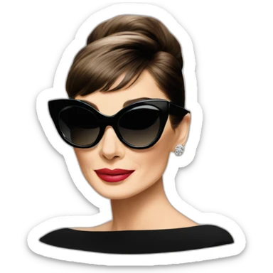 audrey hepburn sunglasses sticker