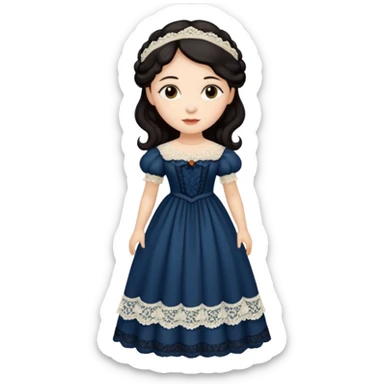 victorian lady sticker