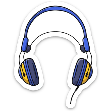 Smooth R&B songlist icon with headphones and soul vibes sticker