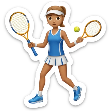 High resolution full body of a tennis player sticker