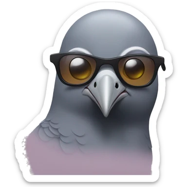 Pigeon with sunglasses sticker