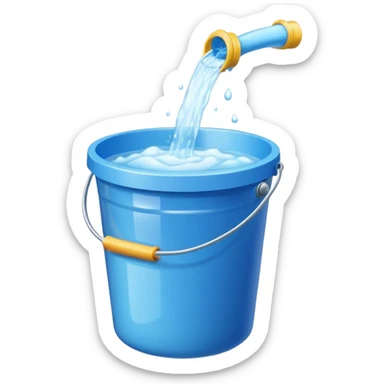 Bucket and cleaning product sticker