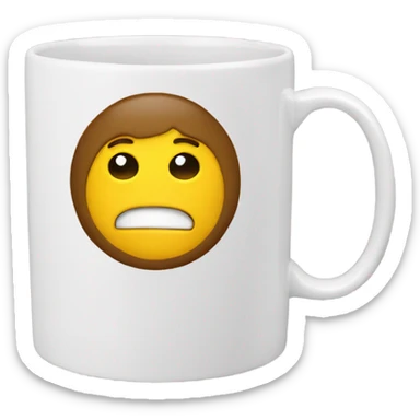 coffee mug yellow sticker