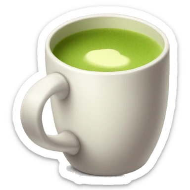 matcha tea in a mug sticker