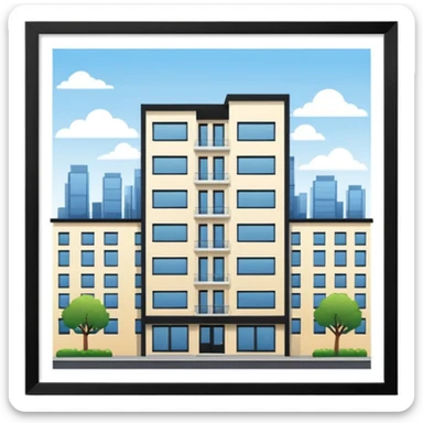 flat apartment sticker