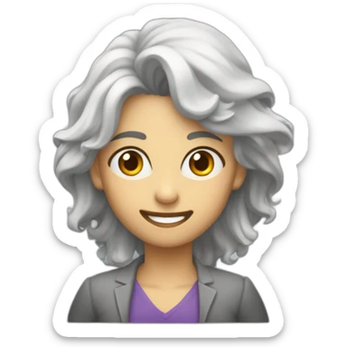 Persona millonaria ultilizando un portatil sticker