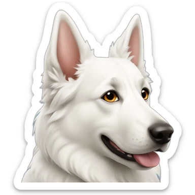 White Swiss Shepherd Dog sticker