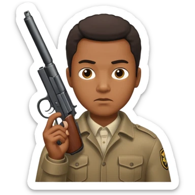 black guy with gun sticker