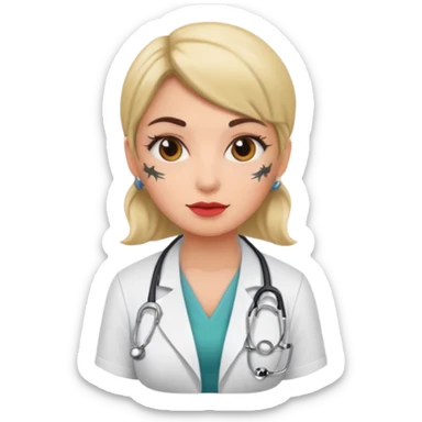 tattooed doctor girl sticker