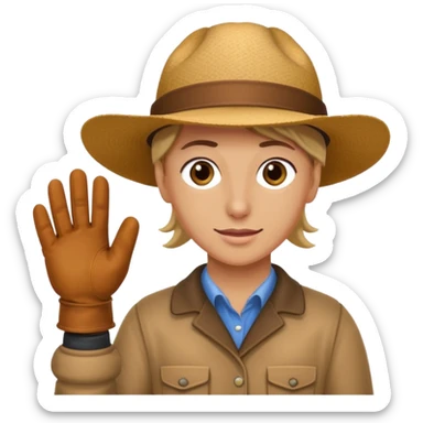 person who works in a horse stable sticker