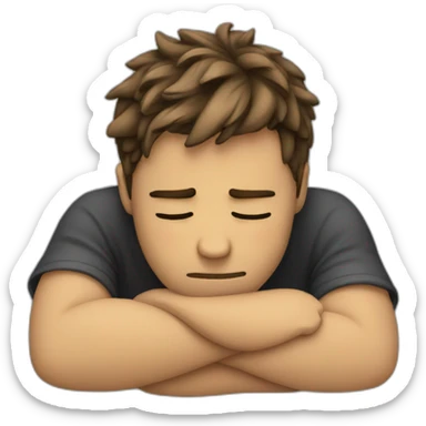 Sad hugging emoji sticker