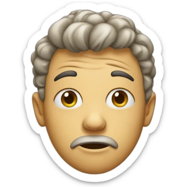 Head with confusion sticker