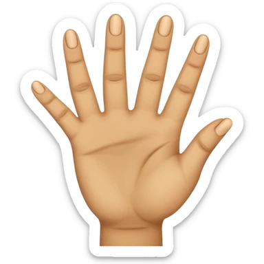 Fingering hand emoji where the first and fourth finger are folded, second and third finger are extended sticker